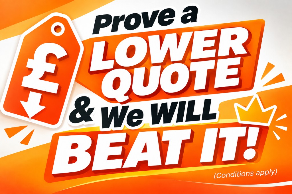 Prove a lower quote and we will beat it. Conditions apply.