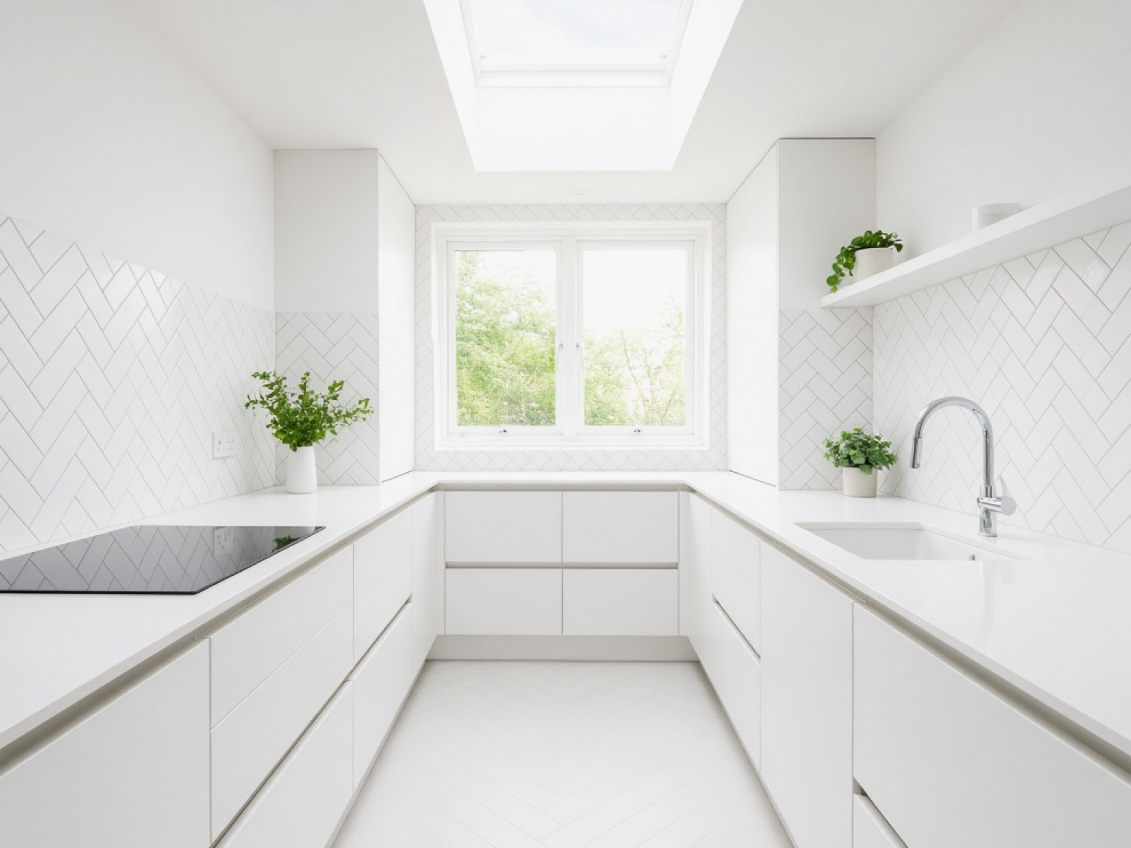 Bright kitchen worktop ready for professional installation