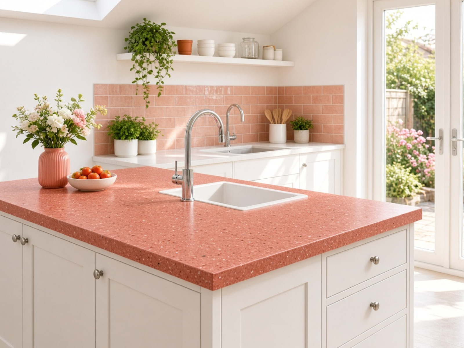 Bright Coloured Kitchen Worktops
